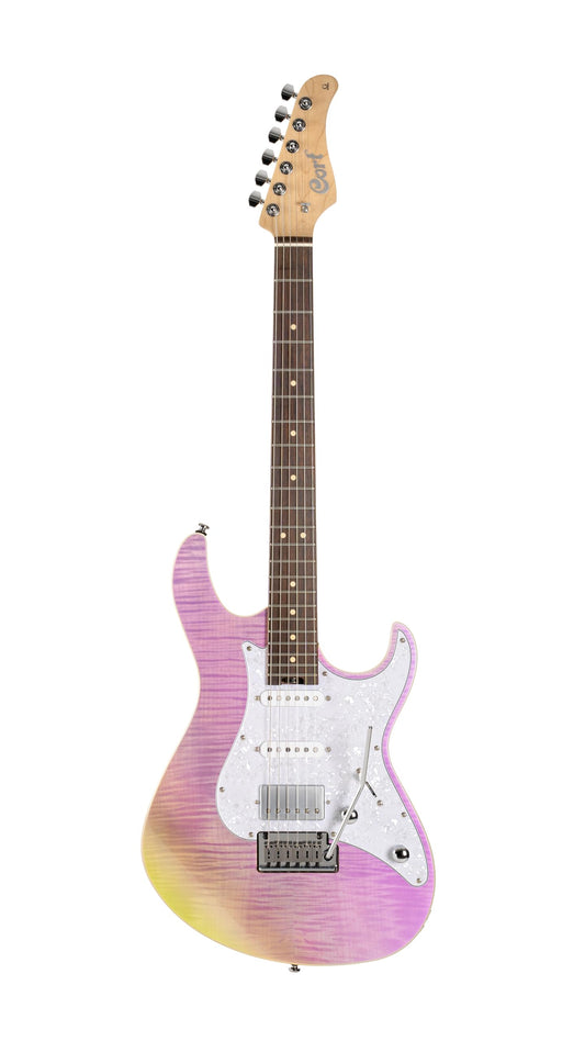 Cort G280 Select 6-String Electric Guitar Transparent Chameleon Purple