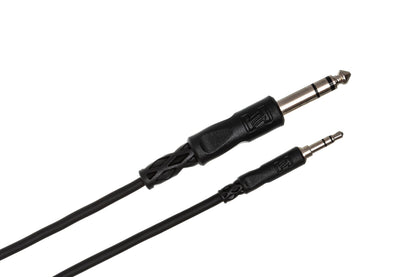 Hosa CMS-110 3.5 mm TRS to 1/4" TRS Stereo Interconnect Cable, 10 Feet