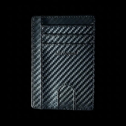 US Legend Slim Minimalist Front Pocket RFID Blocking Leather Wallets for Men and Women - Cross Black