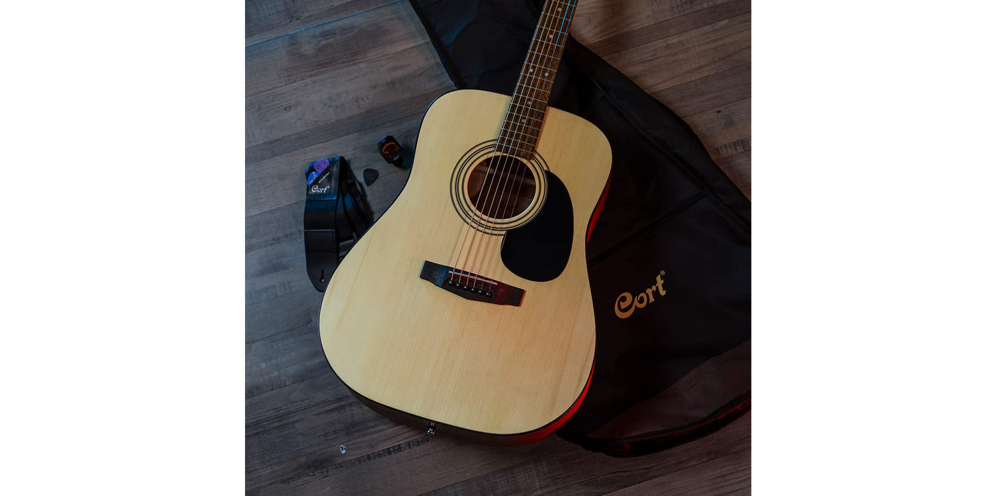 Cort Standard Series Trailblazer Acoustic Guitar Pack, Open Pore