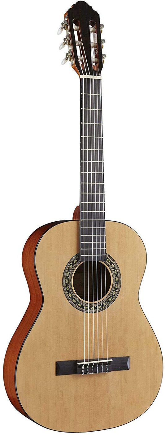 Austin Guitars Classical 6 String Acoustic Bass Guitar, Right (AC334N)