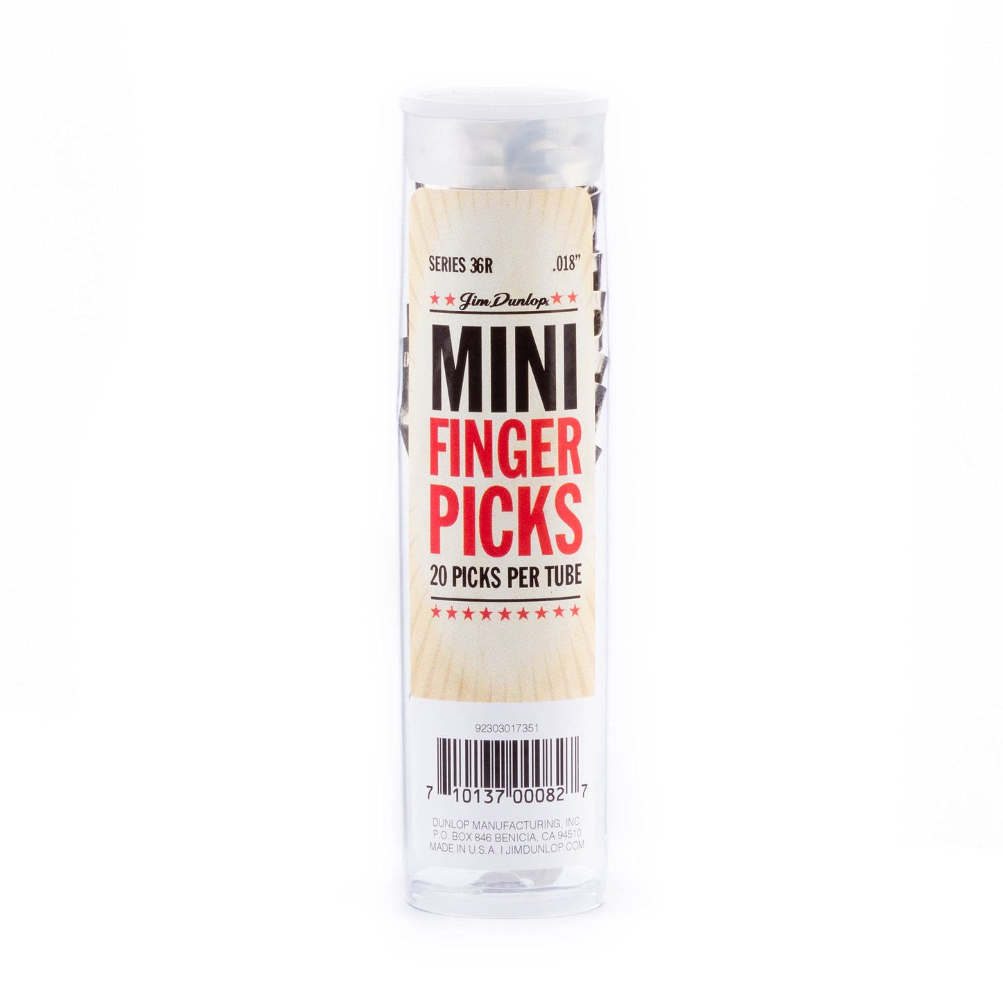 Dunlop Nickel Silver Fingerpick, Tube of 20