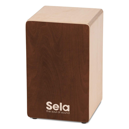 Sela Percussion Birchwood Box Drum Bundle with Internal snares, Includes Cajon Backpack, Sitting pad and Learn to Play Book, Made in Germany, 2 Year Warranty (SE191EN)