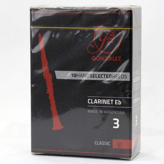 Gonzalez Regular Cut Eb Clarinet Reeds Box of 10 Strength 3