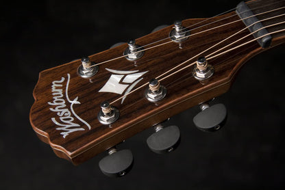 Washburn Comfort Deluxe 25 Series 6 String Acoustic-Electric Guitar, Right, Natural (WCG25SCE-O)