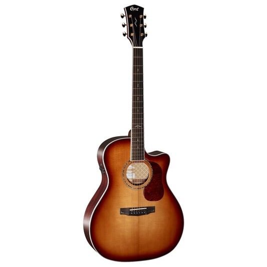 Cort 6 String Acoustic-Electric Guitar, Right, Light Burst, Full (GOLDA8LB-U)