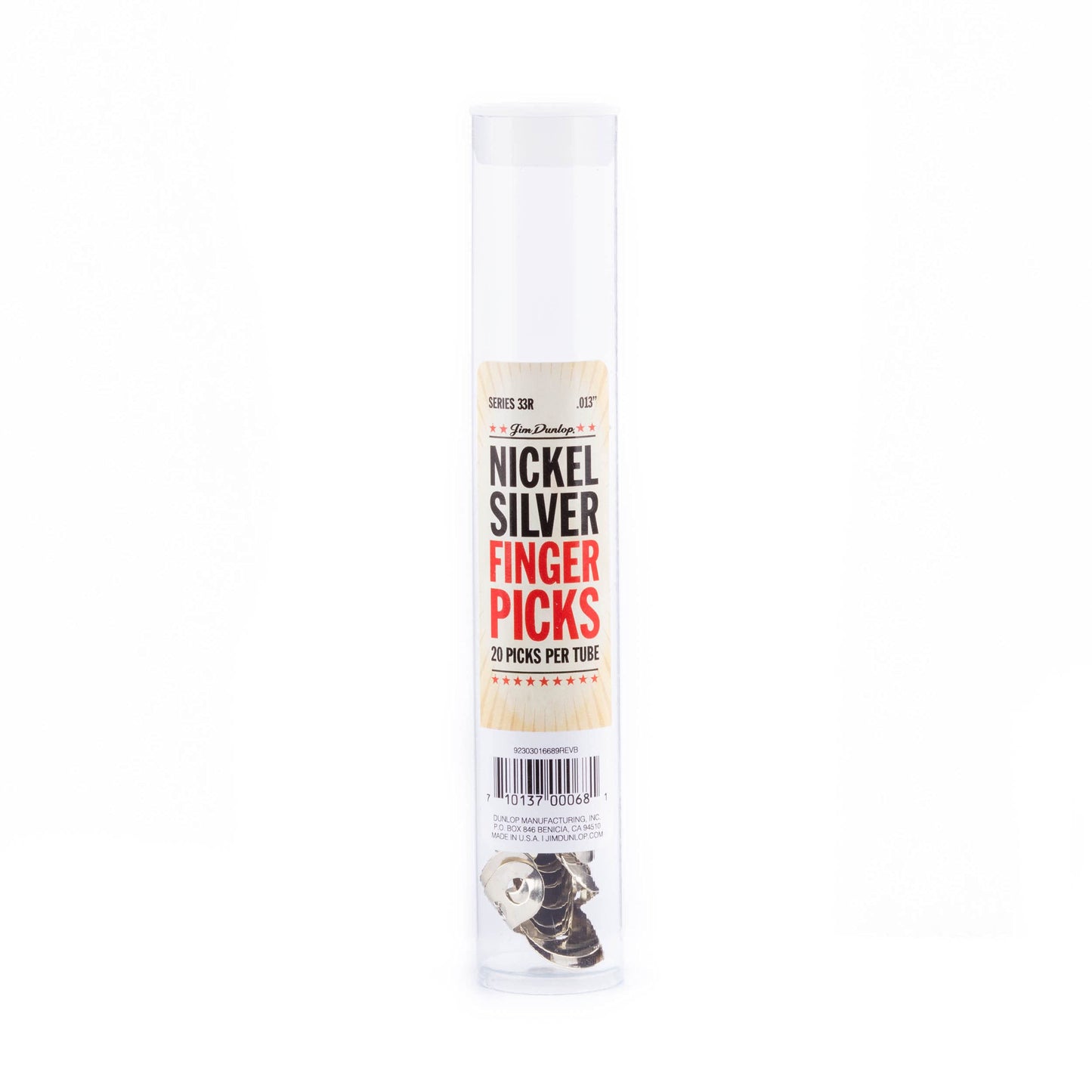 Jim Dunlop 33P013 .013-Inch Nickel Silver Finger and Thumbpicks
