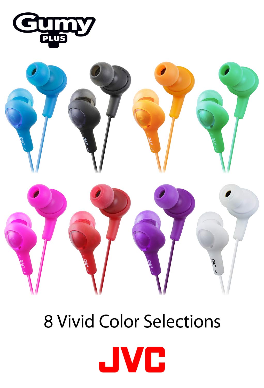 JVC HAFX5G Gumy Plus Inner Ear Headphones