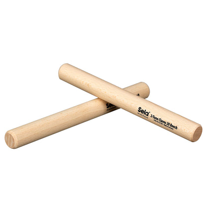Sela Percussion 2-Tone Beech Claves Pair, 3/4-Inch (SE283)