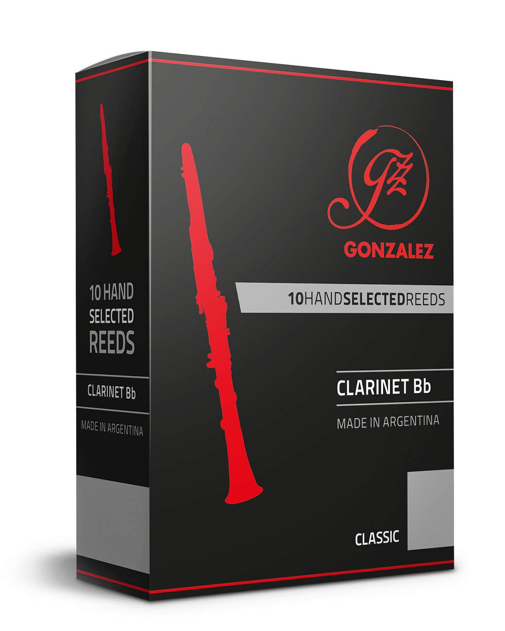 Gonzalez Classic Bb Clarinet Reeds Box of 10 Strength 2