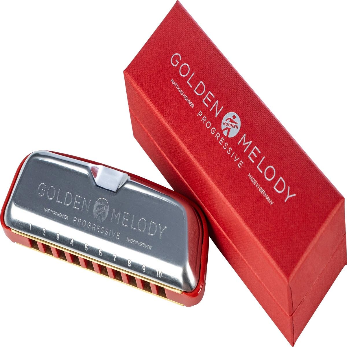 Hohner Golden Melody Progressive Harmonica, Key of A (M544BX-A)