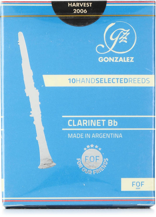 Gonzalez Reeds FOF Reeds for Bb Clarinet - 2.25 (10-pack)