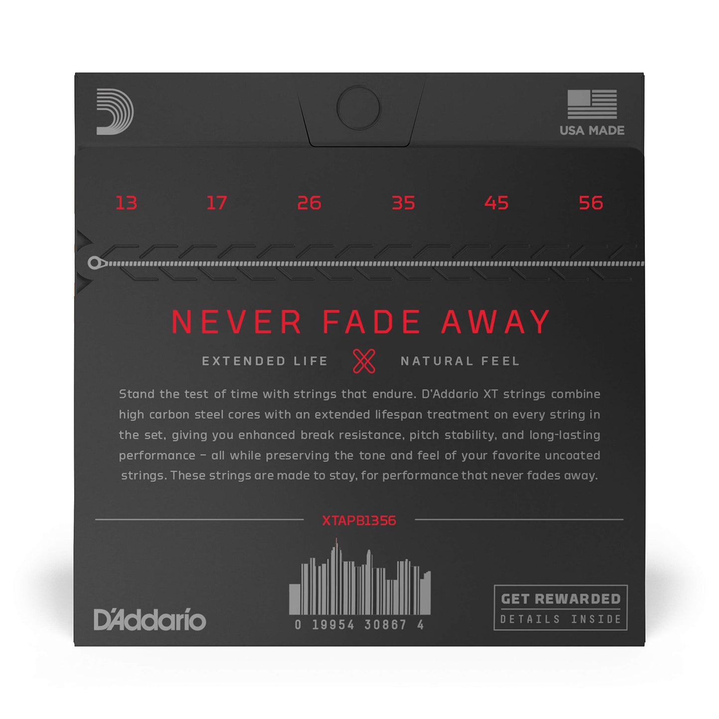 D'Addario Guitar Strings - XT Phosphor Bronze Coated Acoustic Guitar Strings - Extended String Life with Natural Tone & Feel - For 6 String Guitars -