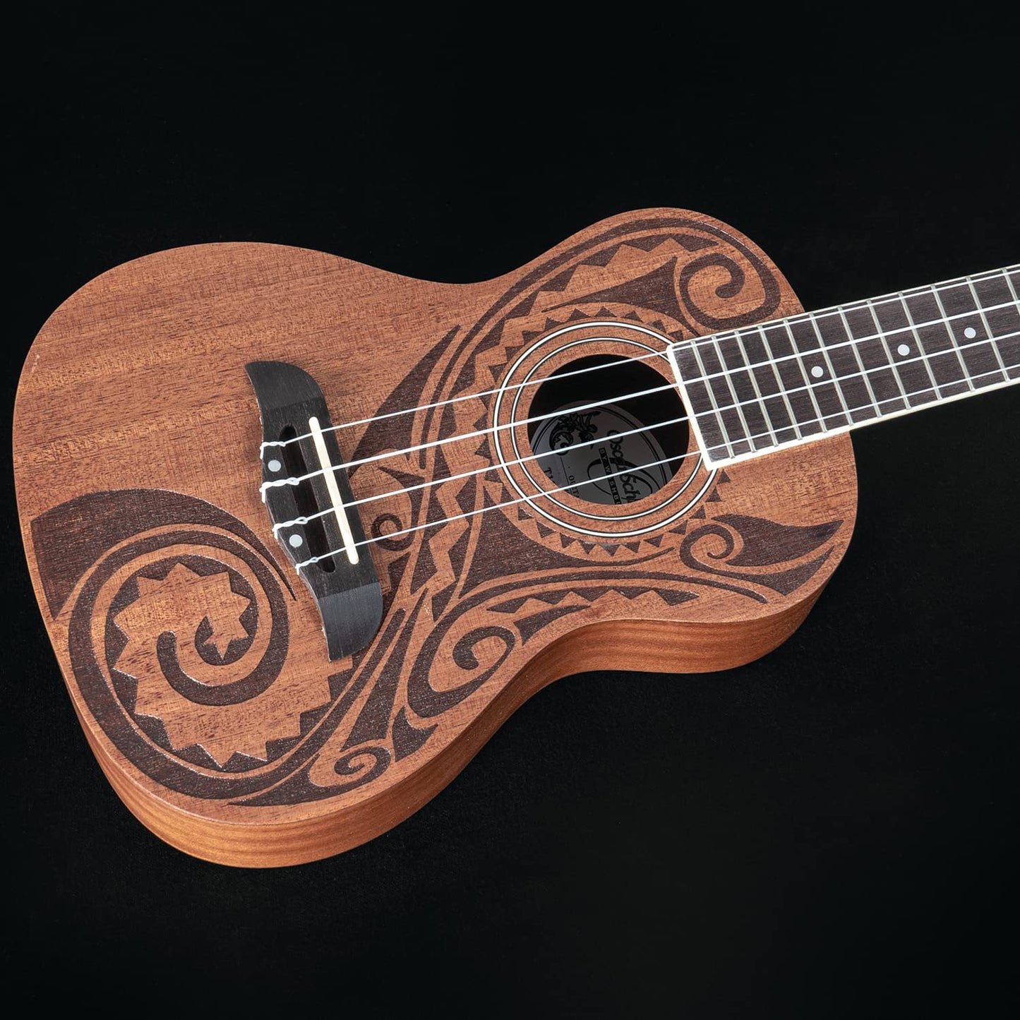 Oscar Schmidt OU2TAT-A Concert Ukulele. Natural Mahogany Maori