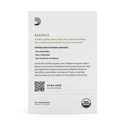 D’Addario Reserve Sax First & Only Organic