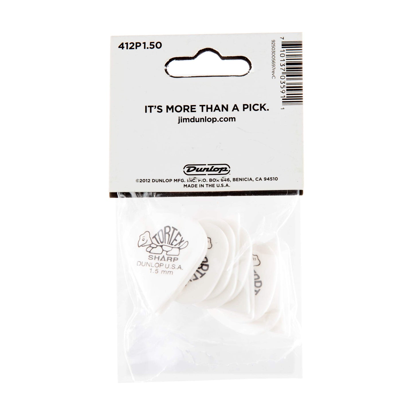 JIM DUNLOP Guitar Body (412P150), White, 1.5 mm