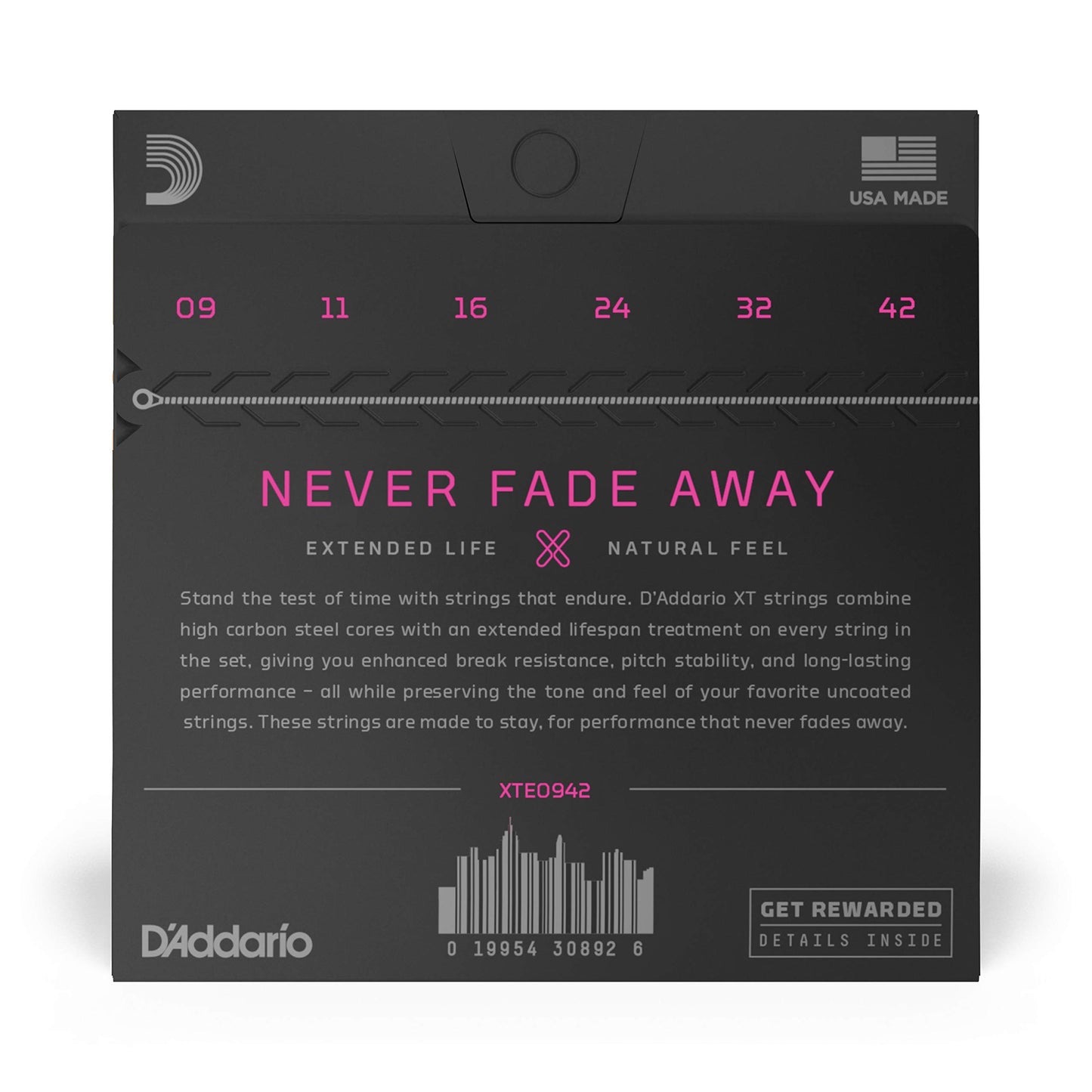 D'Addario XT Nickel Plated Steel Electric Guitar Strings, Regular Light (10-46)