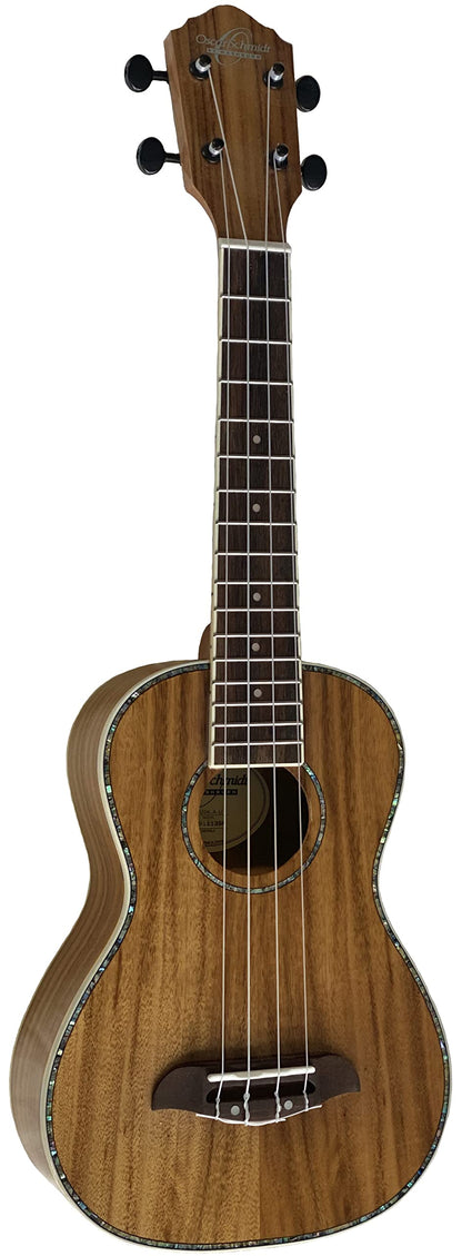 Oscar Schmidt OU5K-A Concert Ukulele, Natural Koa with Gig Bag