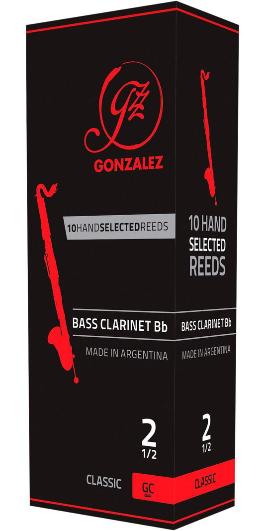 Gonzalez Classic Bass Clarinet Reeds Box of 5 Strength 2.5