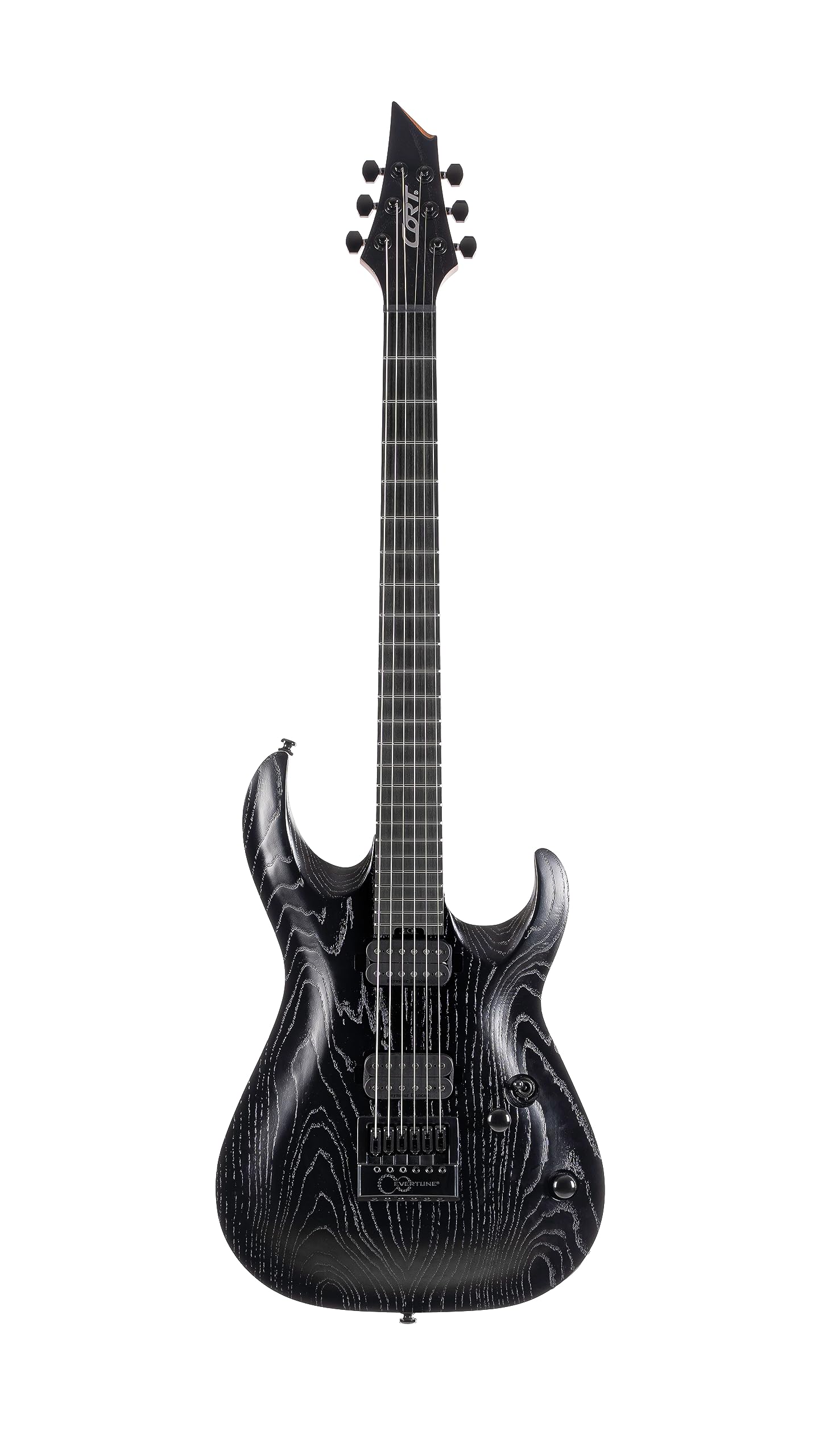Cort KX Series 700 Evertune Electric Guitar, Open Pore Black