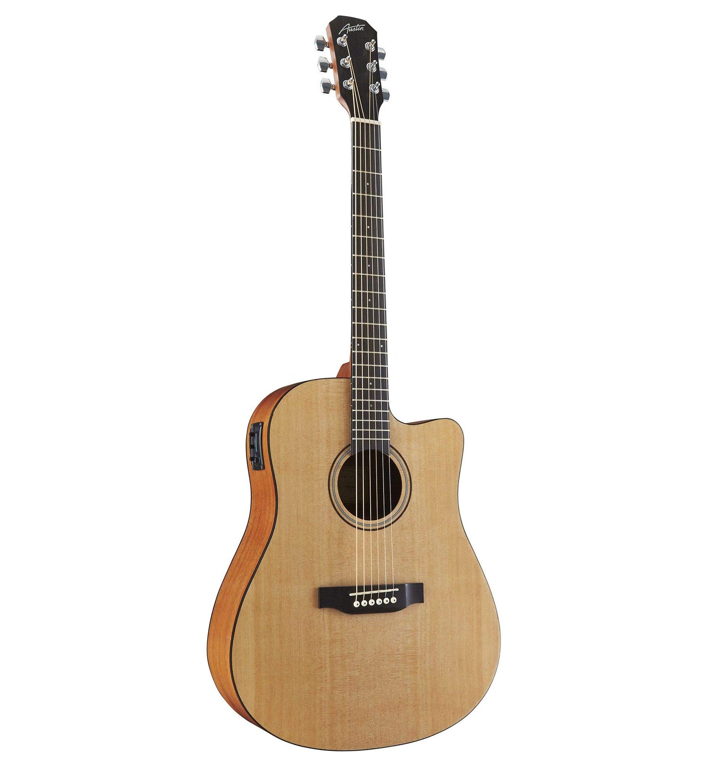 Austin Guitars 6 String Acoustic Bass Guitar, Right (AA25DSEC)