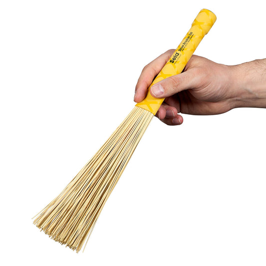 Sela Percussion Straw Brush Pair, rubber handle, 180 fibers