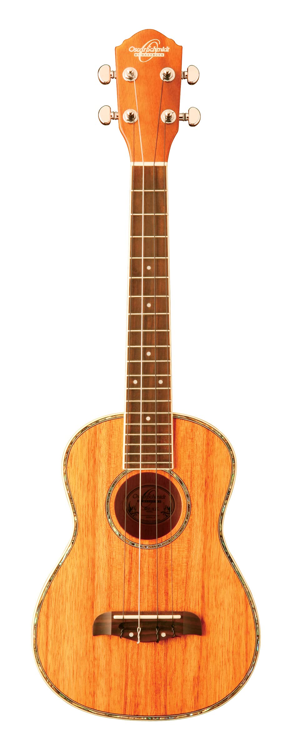 Oscar Schmidt OU6K-A Tenor Ukulele, Natural Koa with Gig Bag