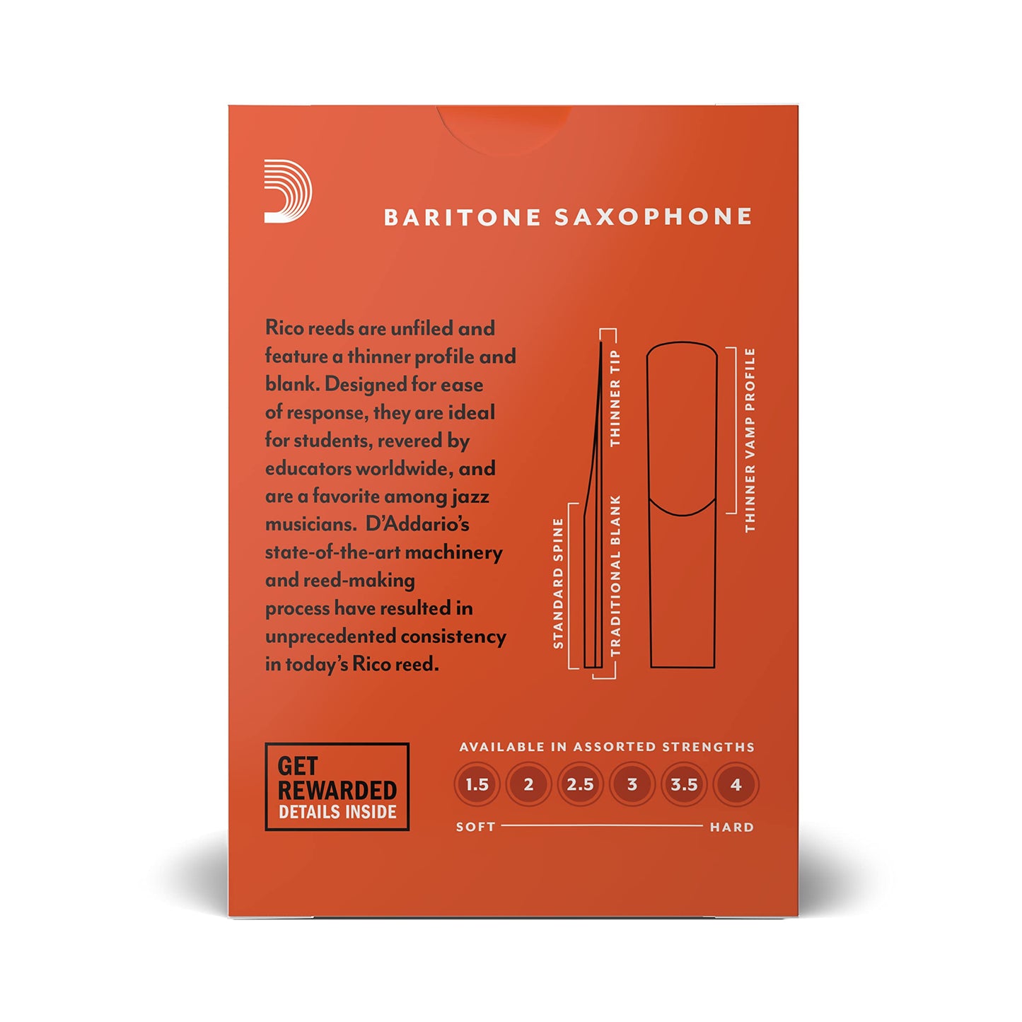 D'Addario Woodwinds Baritone Sax Reeds