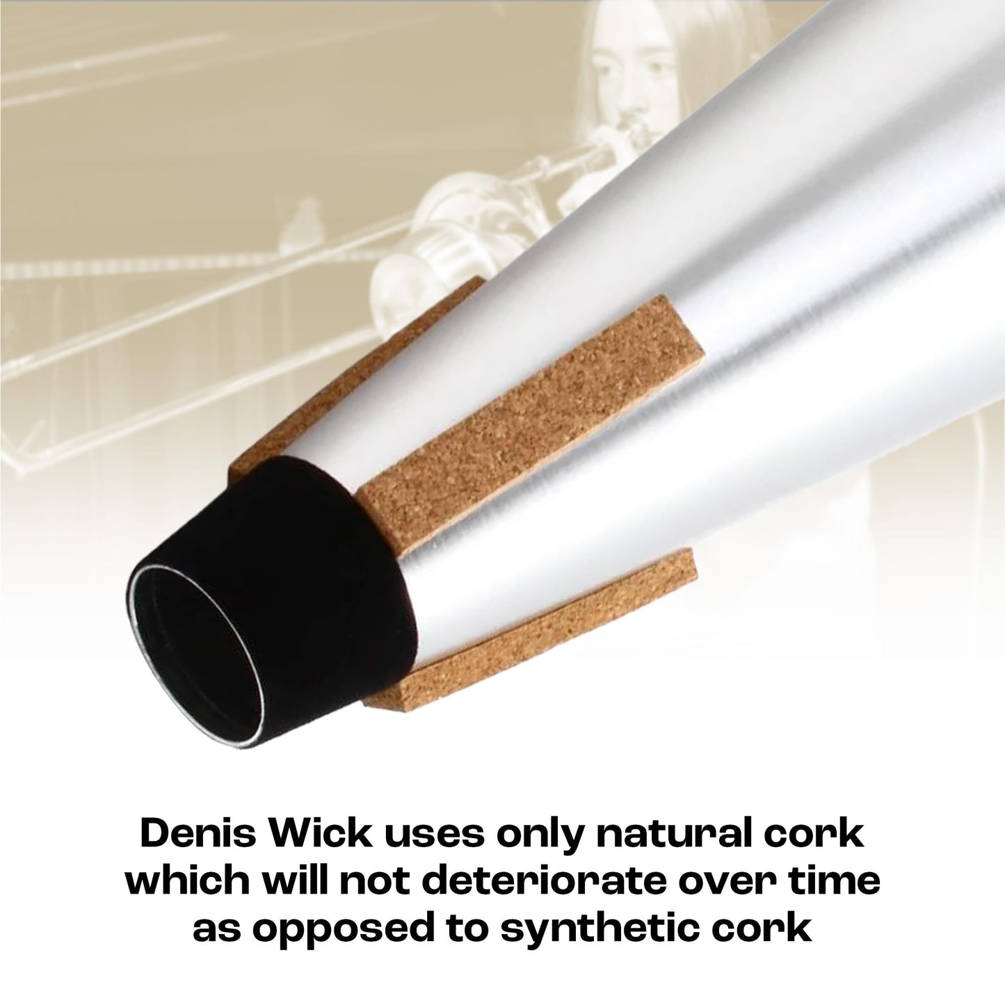 Denis Wick Bass | Aluminum Mute for Bass Trombone | Accessories for Brass Instruments | Metal Mute for Low Tone Register | Straight Mute for Performance