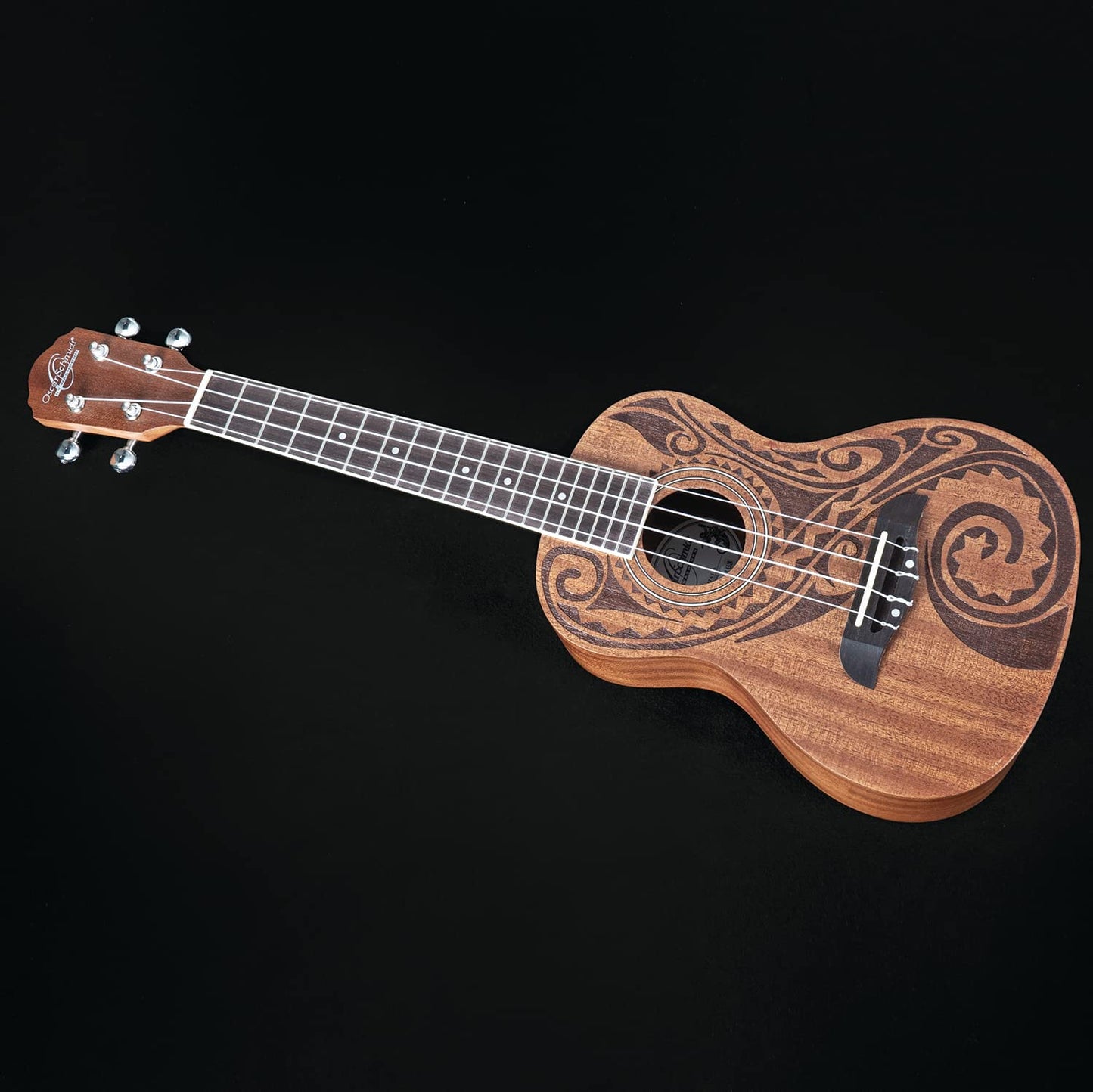 Oscar Schmidt OU2TAT-A Concert Ukulele. Natural Mahogany Maori