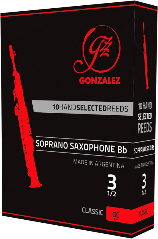 Gonzalez Classic Soprano Saxophone Reeds Box of 10 Strength 2.5