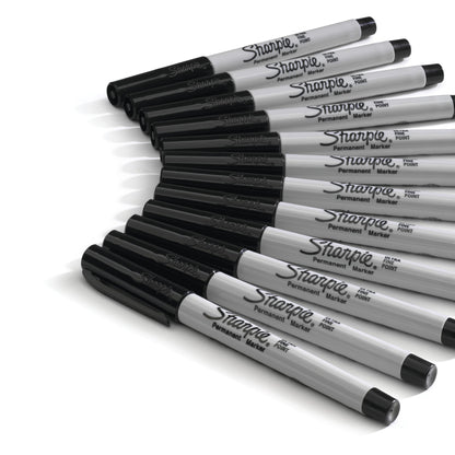 SHARPIE Permanent Markers, Ultra Fine Point, 12 Count