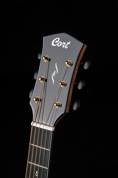 Cort 6 String Acoustic-Electric Guitar, Right, Natural Glossy, Full (GOLDEDGENAT)