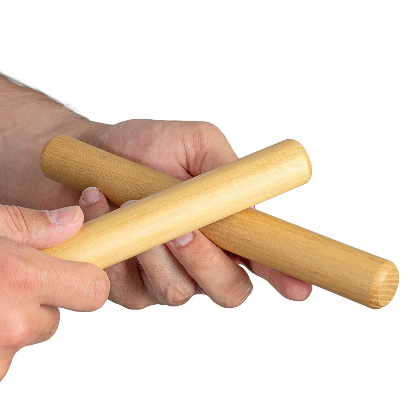Sela Percussion 2-Tone Acacia Claves Pair, 3/4-Inch, (SE282)