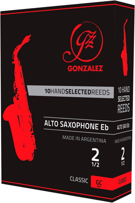 Gonzalez Classic Alto Saxophone Reeds Box of 10 Strength 3.5