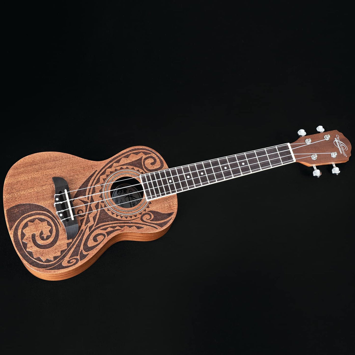Oscar Schmidt OU2TAT-A Concert Ukulele. Natural Mahogany Maori