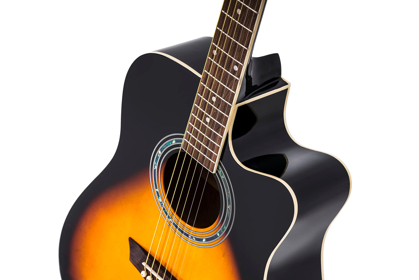 Washburn Vintage Series 6 String Acoustic-Electric Guitar, Right, Tobacco Sunburst (WA90CEVSB)