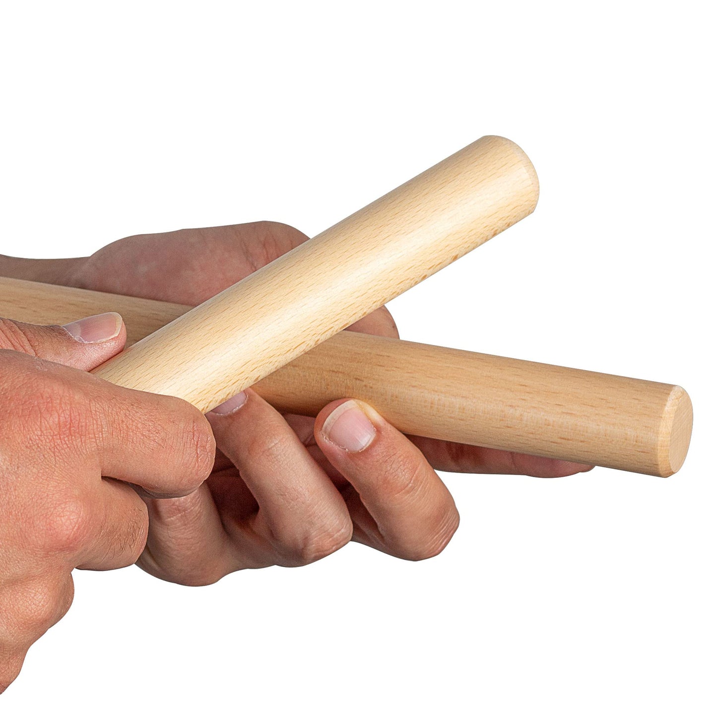 Sela Percussion 2-Tone Beech Claves Pair, 3/4-Inch (SE283)