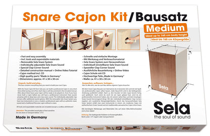 Sela Snare Cajon Kit with Instructions and Audio CD