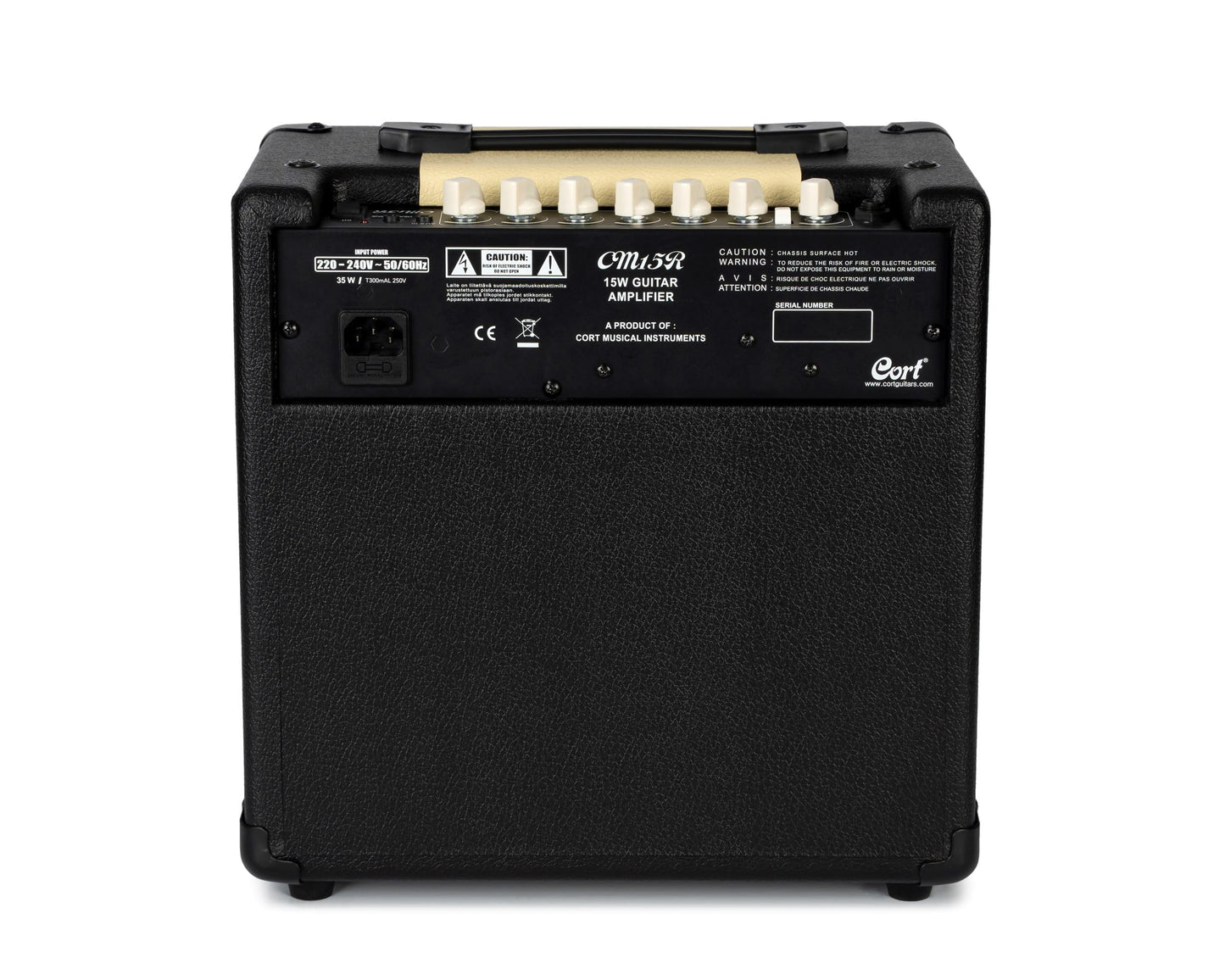 Cort CM15R-BK 15 Watt 1 x 8 Combo Guitar/Bass Amplifier, Black