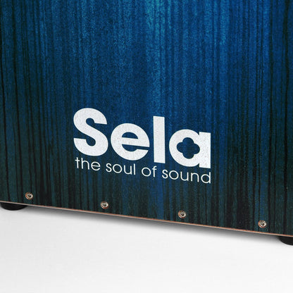 Sela SE 052 Varios Blue Snare Cajon mit Sela Snare System, geeignet für Anfänger und Fortgeschrittene, Made in Germany