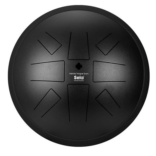 Sela Melody 10-inch Black Steel Tongue Drum A Hirajoshi Claves (SE370)