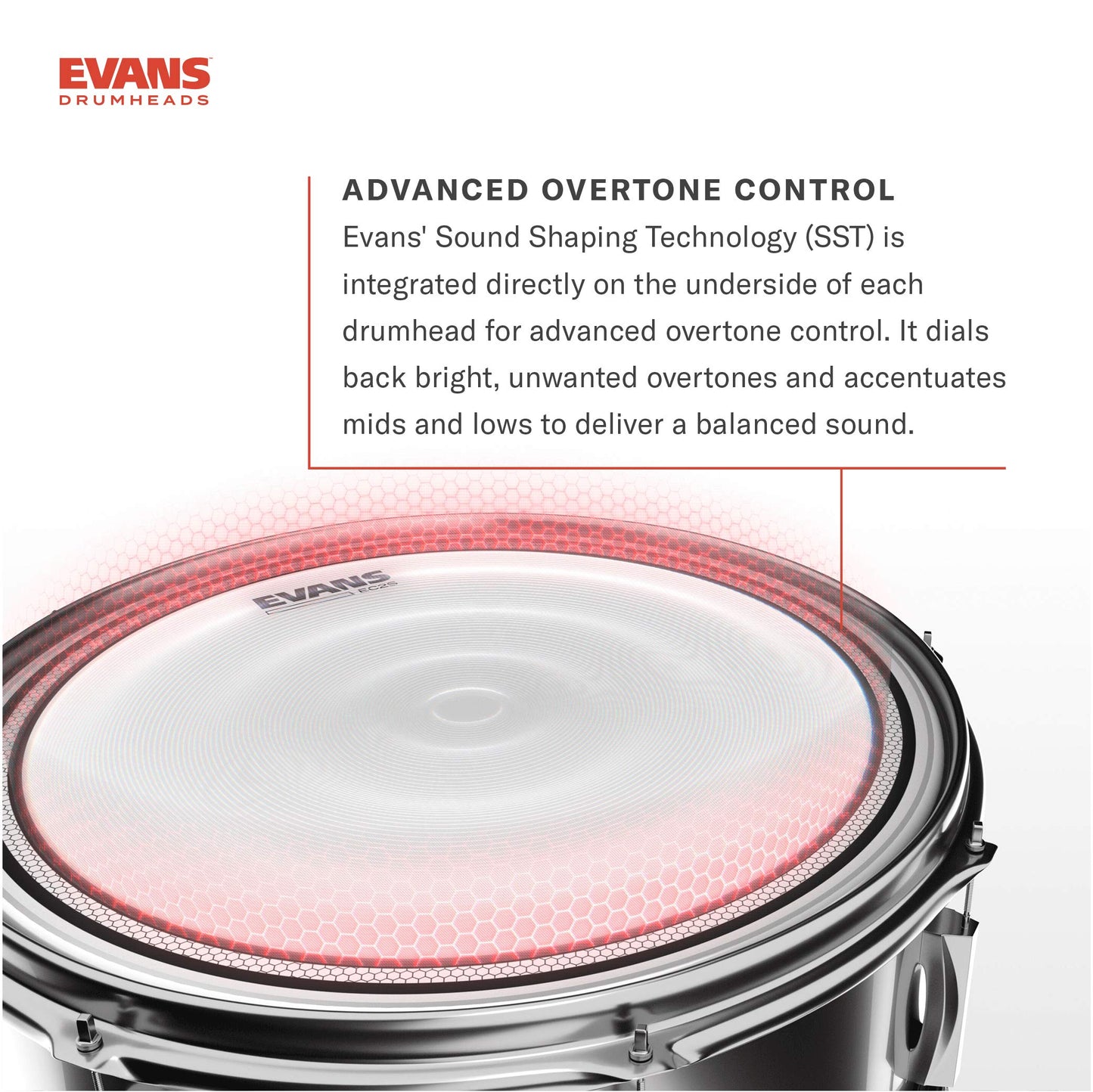 Evans EC Reverse Dot Snare Drum Head