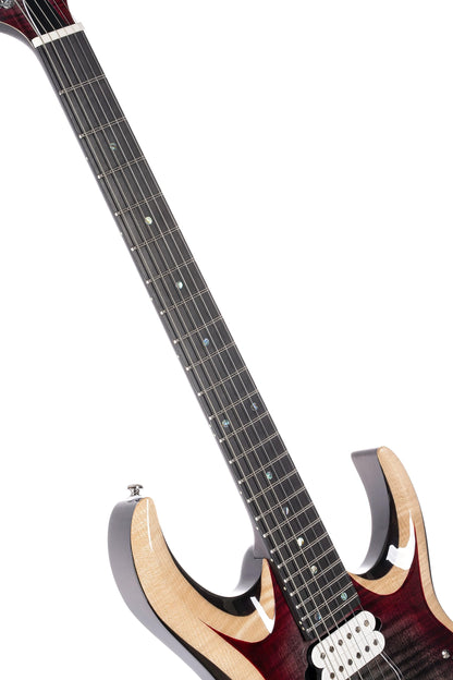 Cort 7 String Solid-Body Electric Guitar, Right, Lava Burst (X700DUALITYII-LVB)