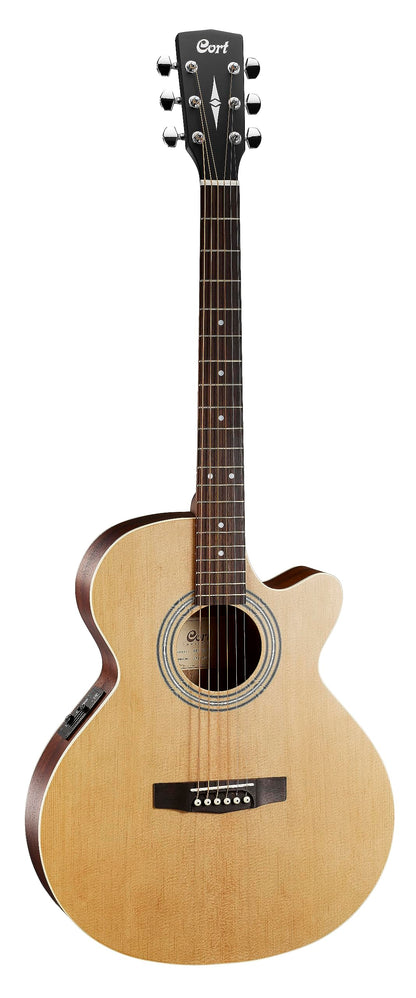 Cort 6 String Acoustic-Electric Guitar, Right, Open Pore Natural, Full (SFXMEOP-A)