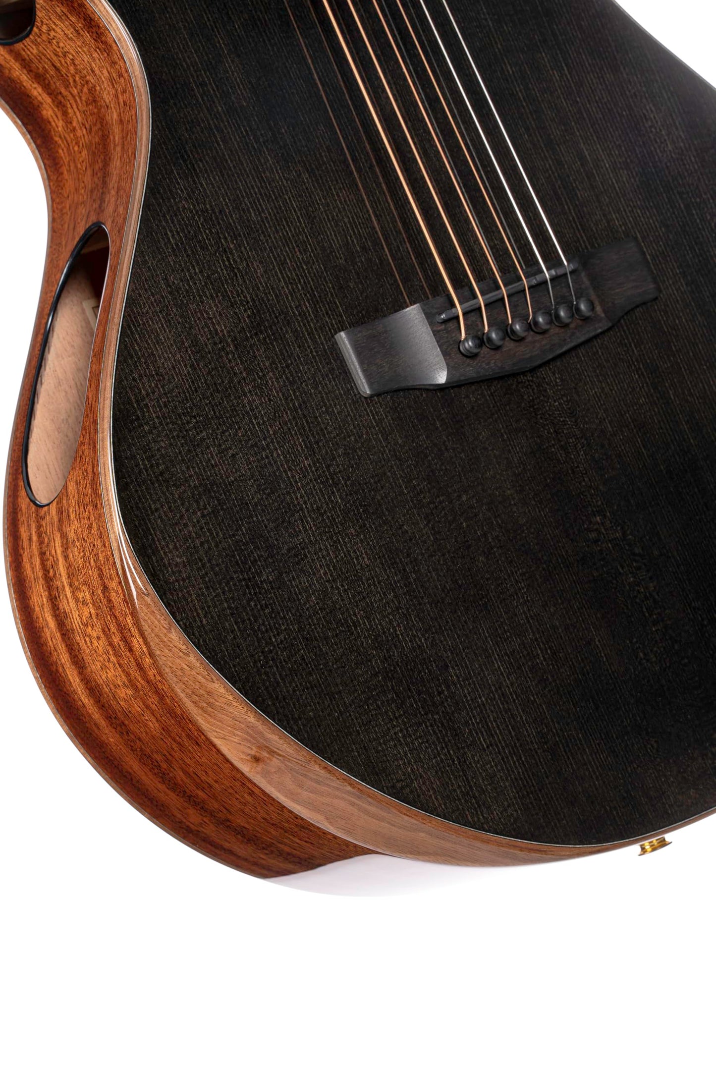 Cort Masterpiece Series Modern Black A/E Guitar With Case