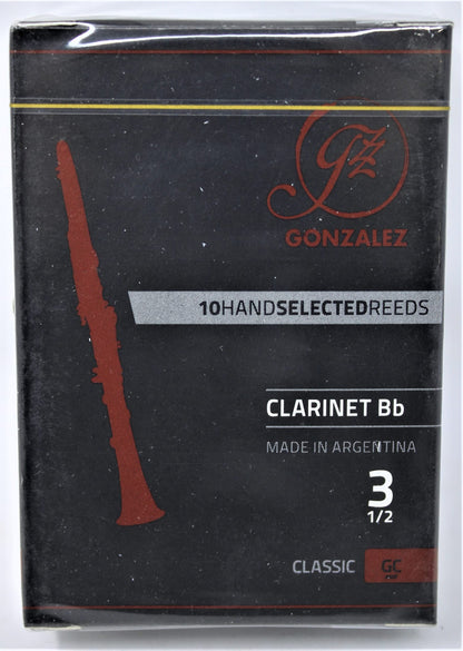 Gonzalez Classic Bb Clarinet Reeds Box of 10 Strength 3.5