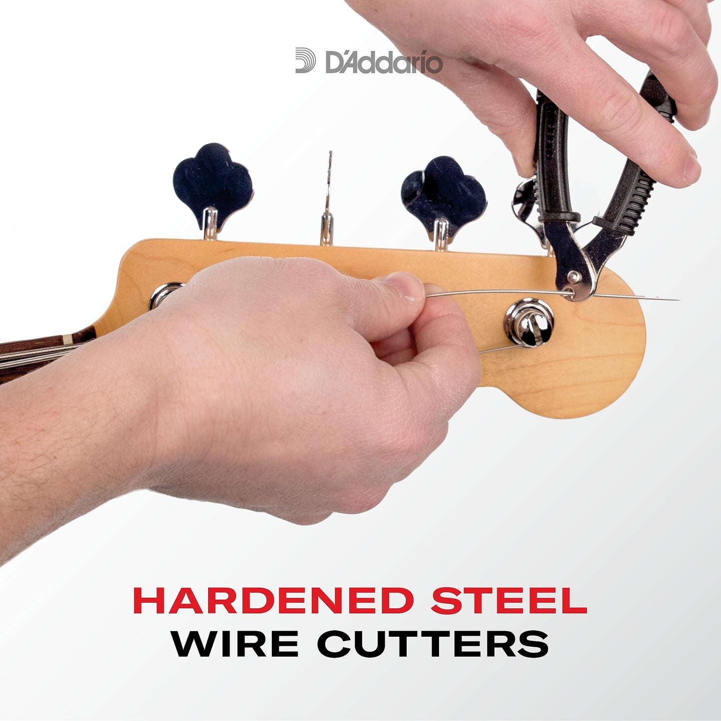 D'Addario Accessories Bass Pro-Winder - Bass Guitar String Winder and Cutter, Bridge Pin Puller - Ultimate Ergonomic All in One Bass Tool - Black