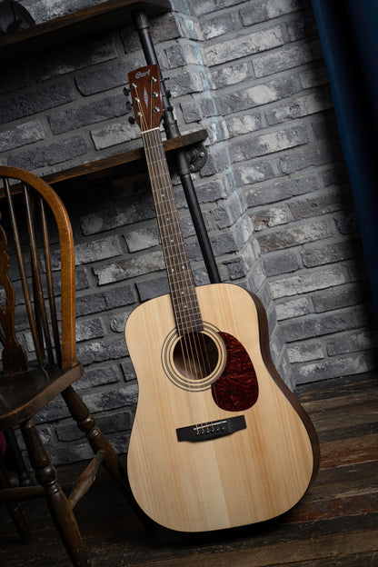 Cort Earth Series Dreadnought Acoustic Guitar Starter Pack. Open Pore