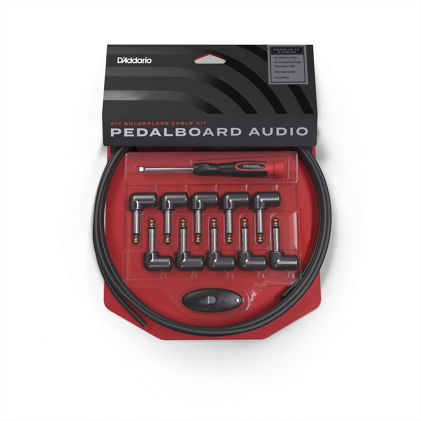 D'Addario Accessories PW-GPKIT-10 DIY Solderless Pedalboard Kit, 10 feet, 10 plugs